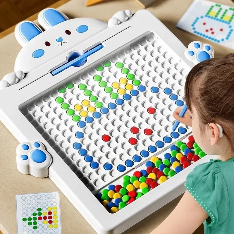 Children Magnetic Drawing Board Toy Cartoon Rabbit Magnet Beads Drawing ...