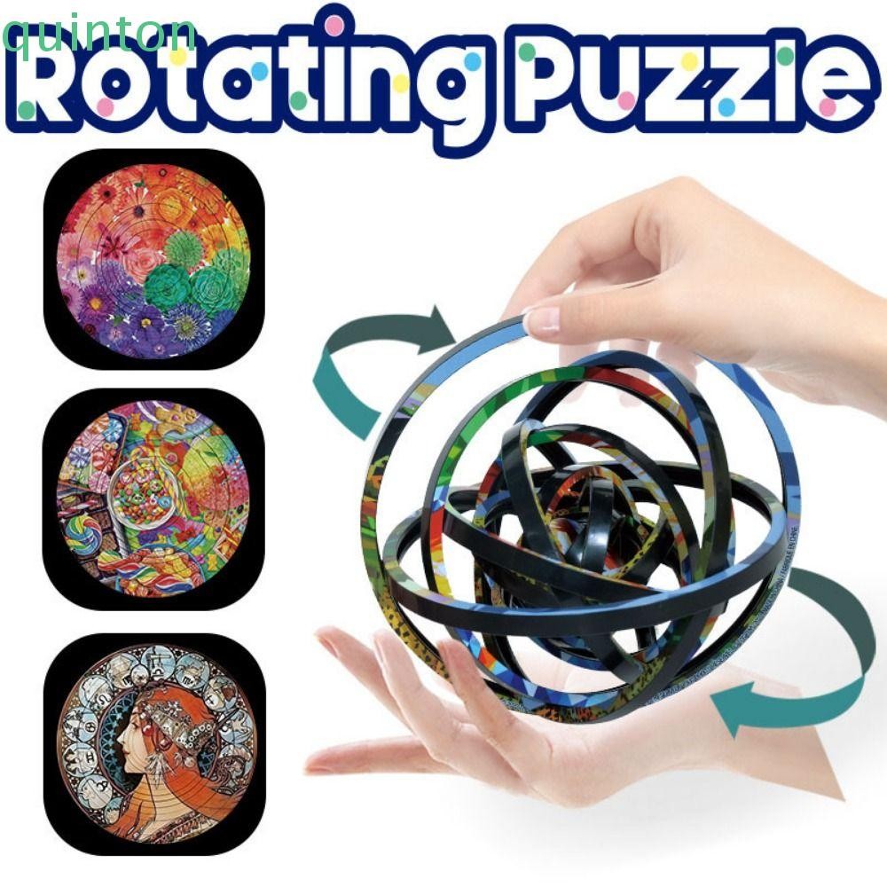 QUINTON Spinners Ball Jigsaw, Building Block 360° หมุน3งหมุนปริศนา,โค้ง ...