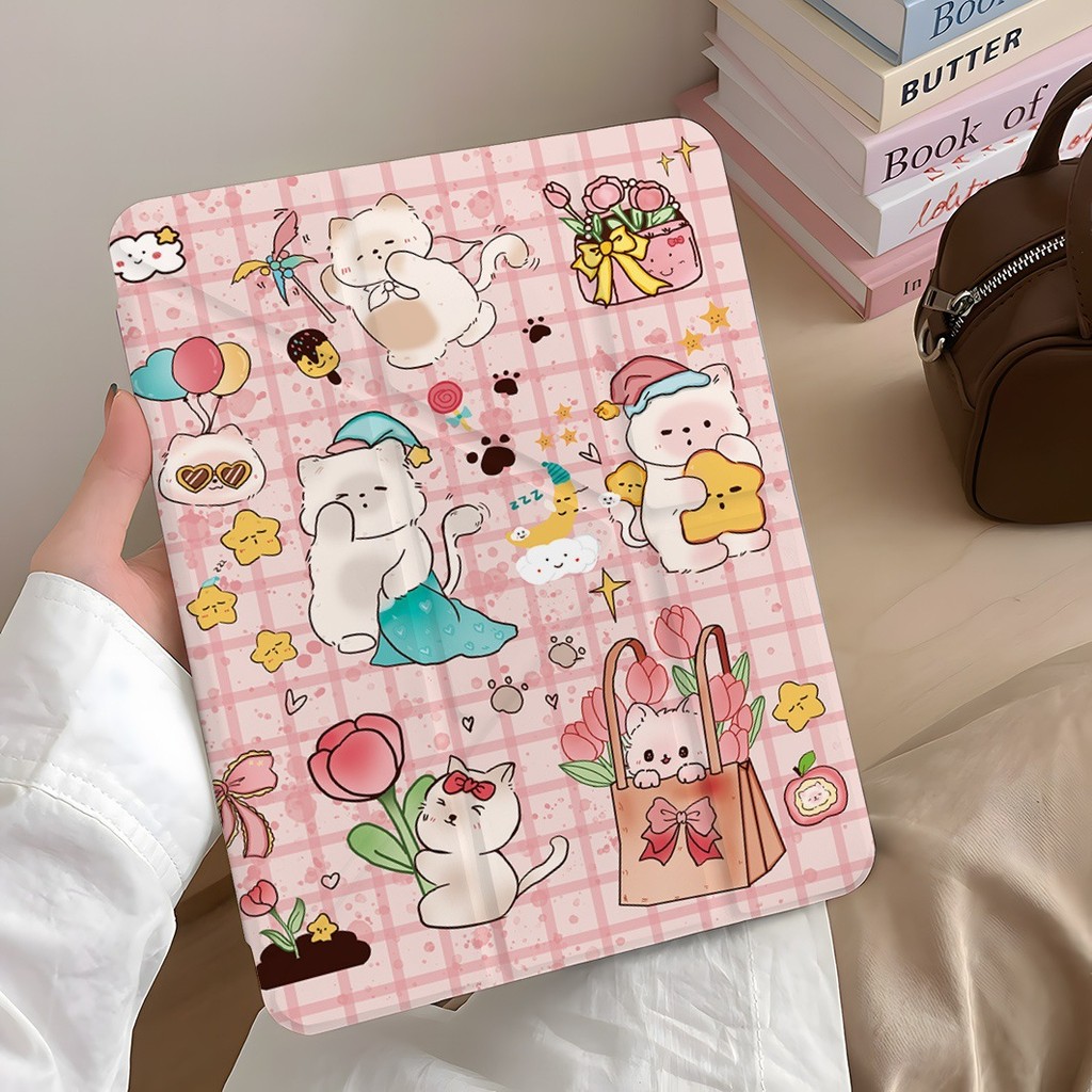 Cat Tulip iPad pro37 cm Flat Case air6 MINI7 เคสป้องกัน 7/8/9 รุ่น ...