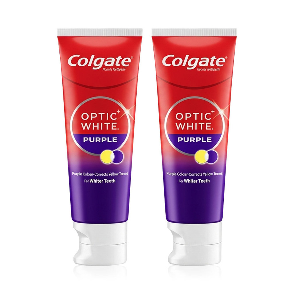 Colgate Toothpaste Optic White Purple [100g x 2pcs] ยาสีฟันคอลเกต อ๊อพติค ไวท์ เพอร์เพิล.