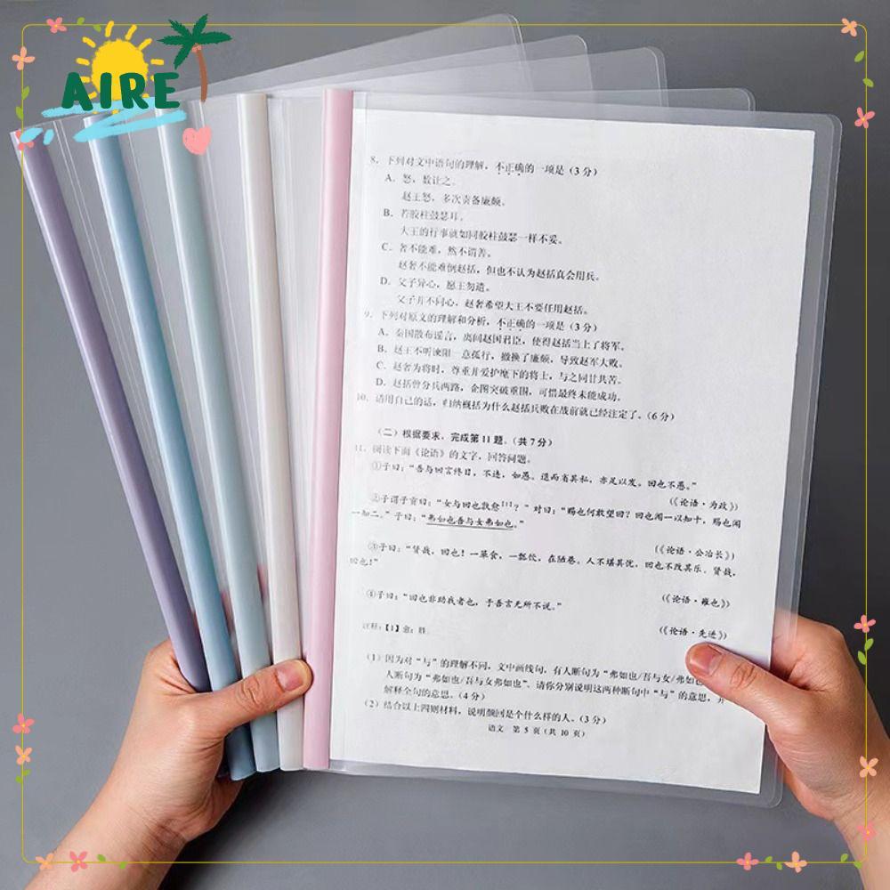 AIRE A4 Draw Rod Folder, ที่หนีบก้านเอกสารพลาสติกใส, อุปกรณ์ธุรกิจแบบ ...