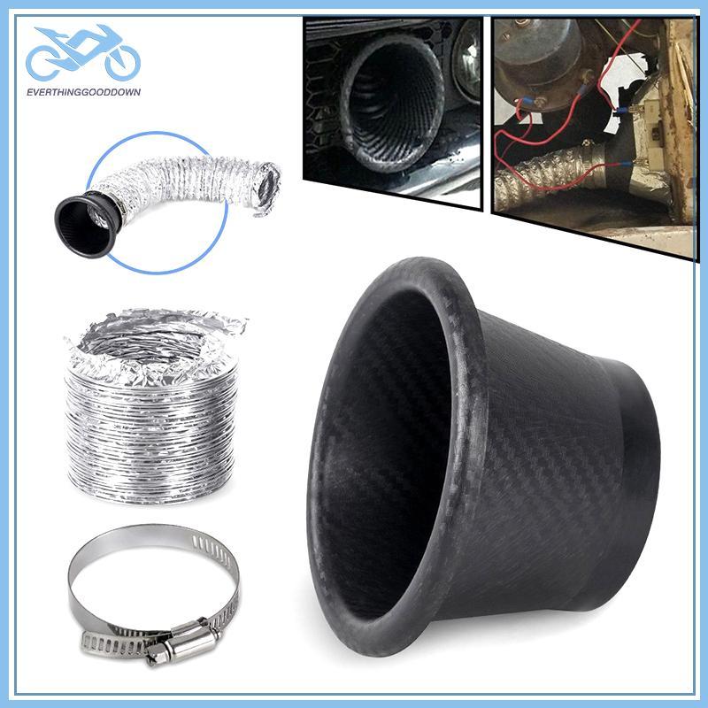 EVER 1pcs Universal รถกันชนหน้า Adission Air Turbo Air Intake ท่อชุด ...