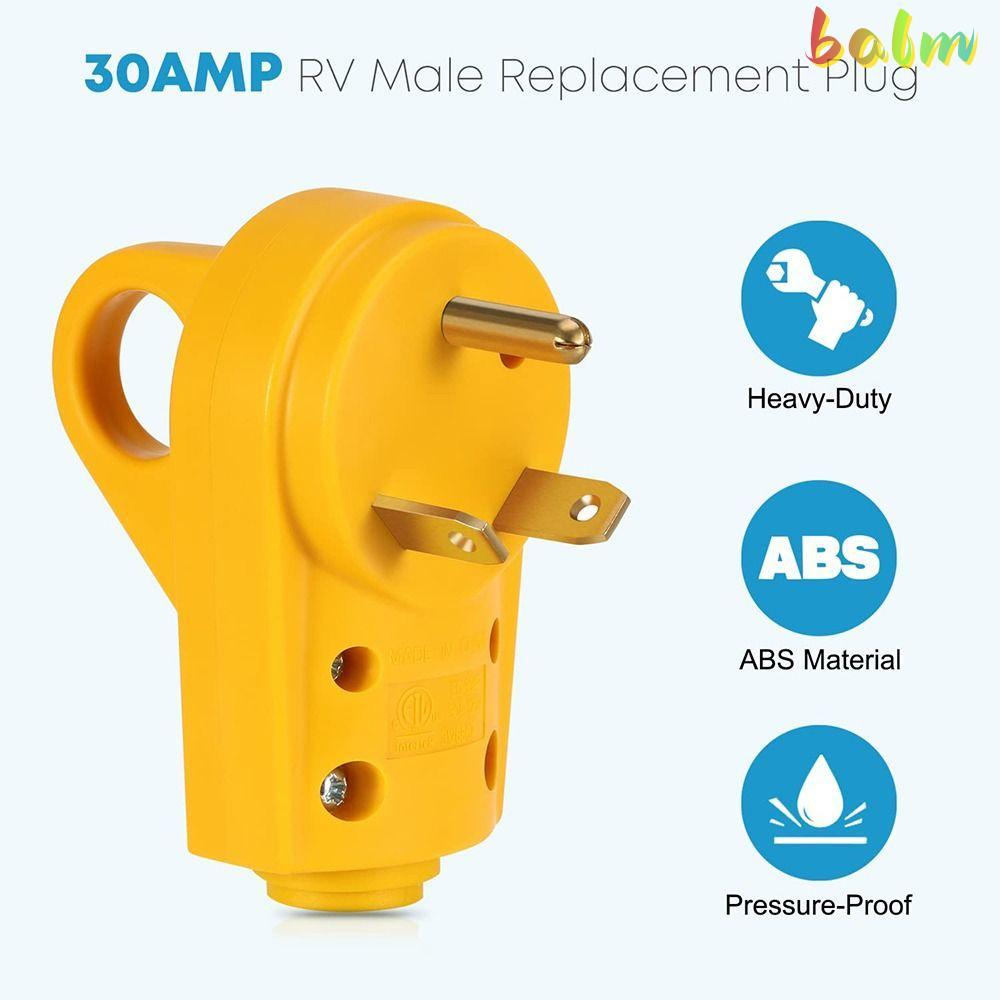BALM Caravan Power Plug, Heavy Duty 30 Amp Camper Plug Adapter,อุปกรณ์ ...