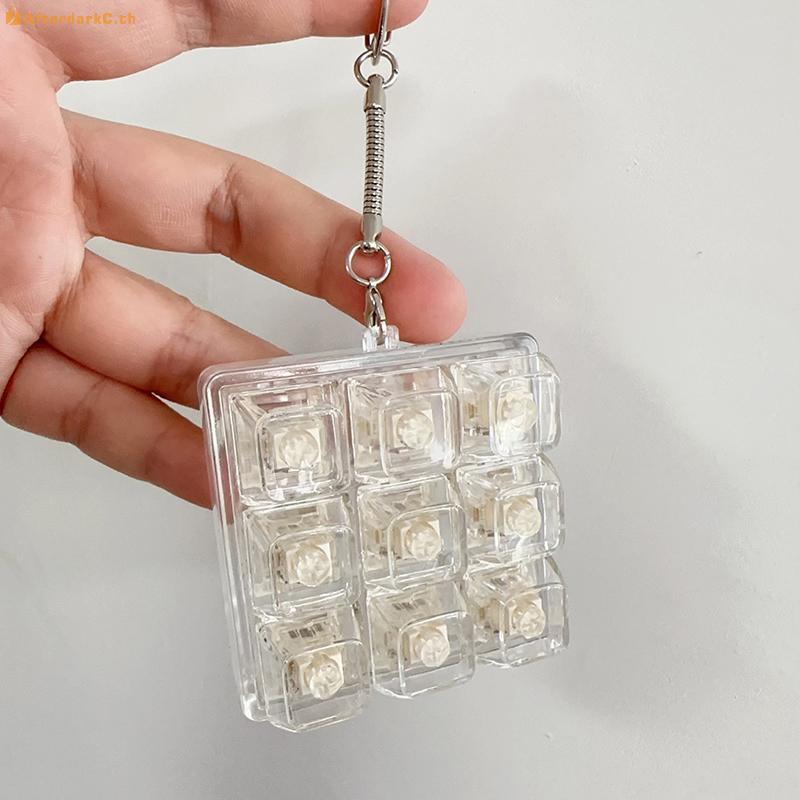 AT 9 คีย์คีย์บอร์ด Keycaps พวงกุญแจ Fidget ของเล่น Anti-Anxiety Point ...