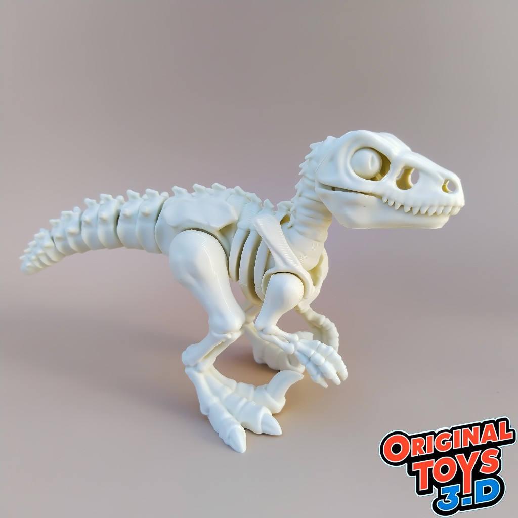 Cuero Original Raptor Velociraptor Skeleton Articulated Jurassic world ...