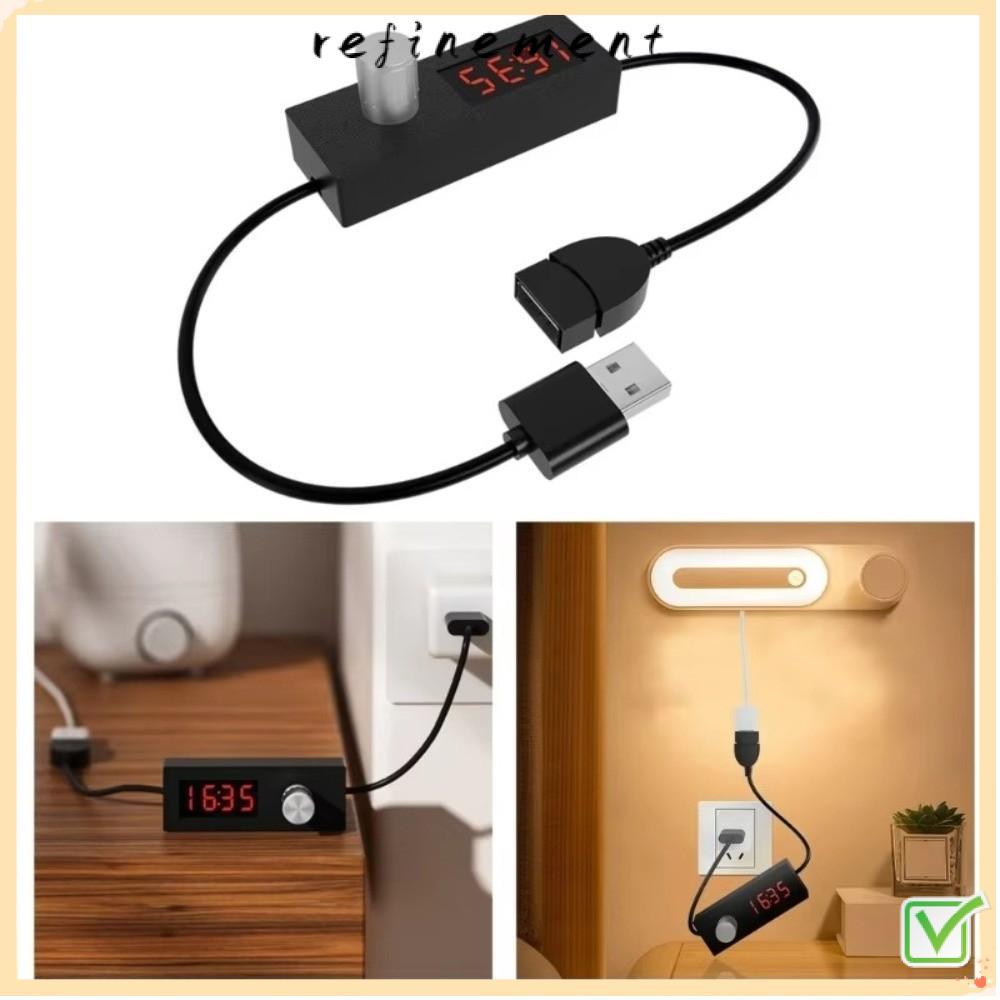 REFINEMENT สวิตช์ไฟ,แบบพกพา 5V USB Timer Switch,สายสลับการจัดการเวลาจอ ...