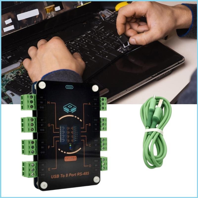 EZR USB ถึง 8CH RS485 ประเภท C USB ถึง 8 ช่อง RS485 CH348 ชิปช่องอิสระ ...