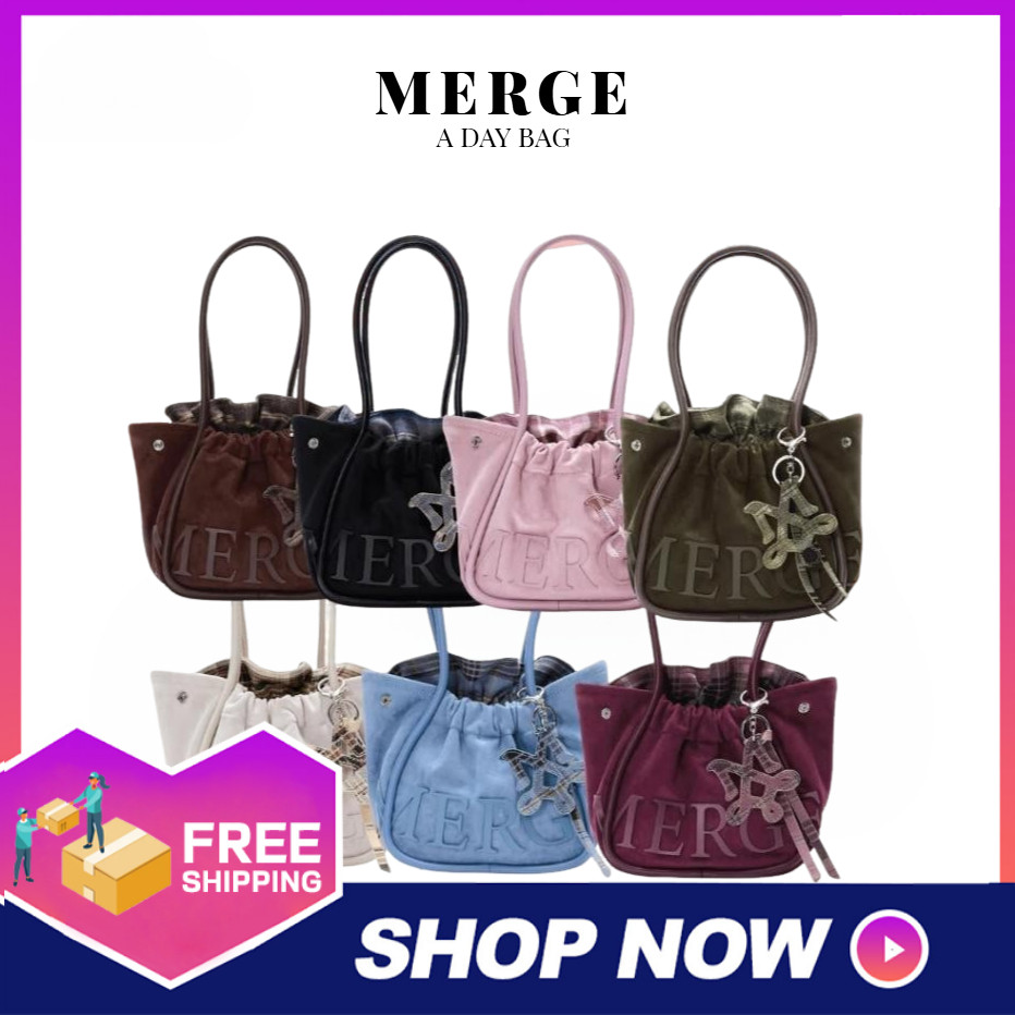 【สินค้าพร้อมส่ง】ของแท้100% Merge A Day Bag Mini In Suede 7 colors ...
