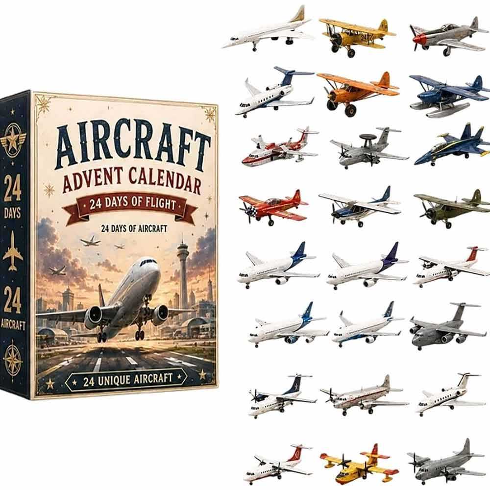 Aircraft Advent Calendar, 24 Plane Models, 24 Days Surprise Gift Box ...