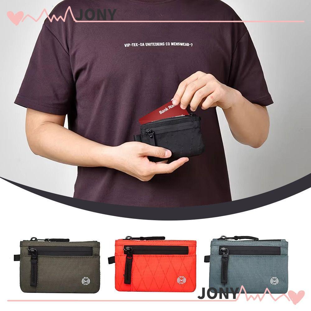 JONY กระเป๋าสตางค์อัจฉริยะ วัสดุ X-Pac บางเบาที่ป้องกัน RFID สำหรับบัตร ...