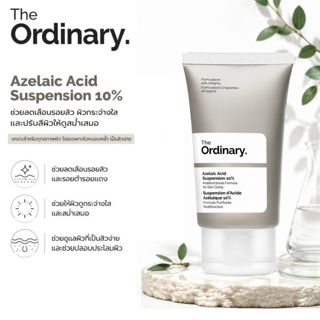 The Ordinary Azelaic Acid Suspension 10% 30ml | ครีมดูแลรอยสิว ผิวเรียบ ...