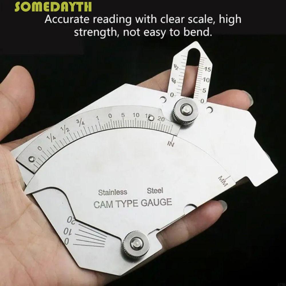 SOMEDAY Weld Fillet Gauges,ปรับนิ้ว/มม.Cam Type Weld Inspection Ruler ...