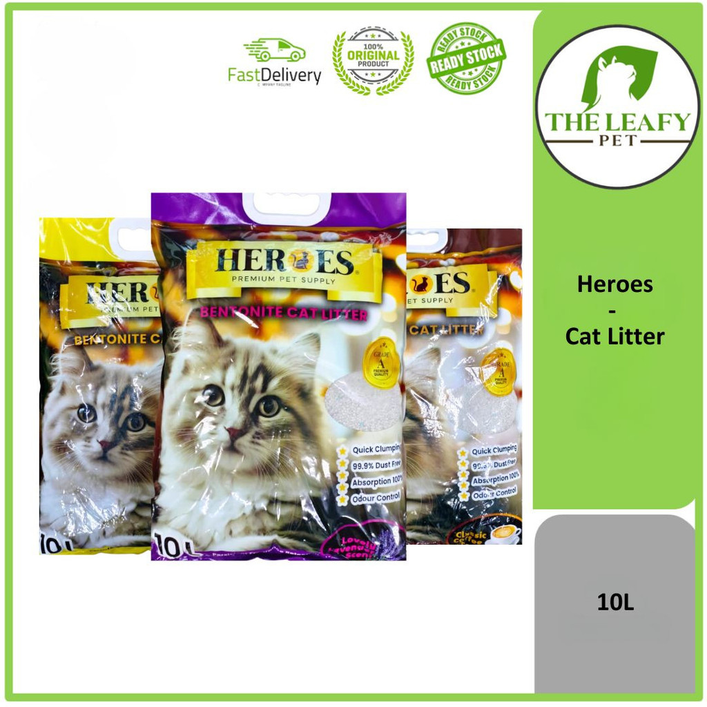 Heroes Pasir Kucing Bentonite / ทรายแมว Bentonite -10L | Shopee Thailand