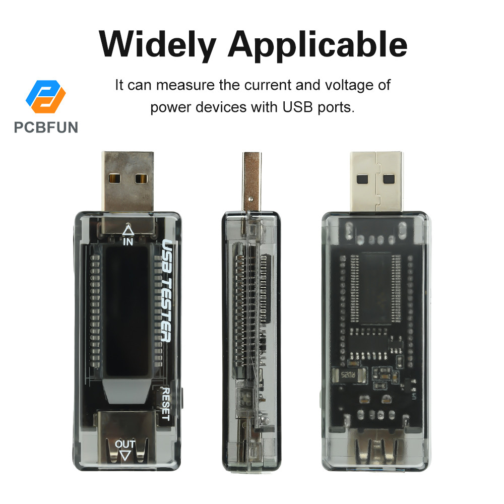 Pcbfun USB Power Meter เครื่องทดสอบ USB Type-C USB แรงดันไฟฟ้าและ ...