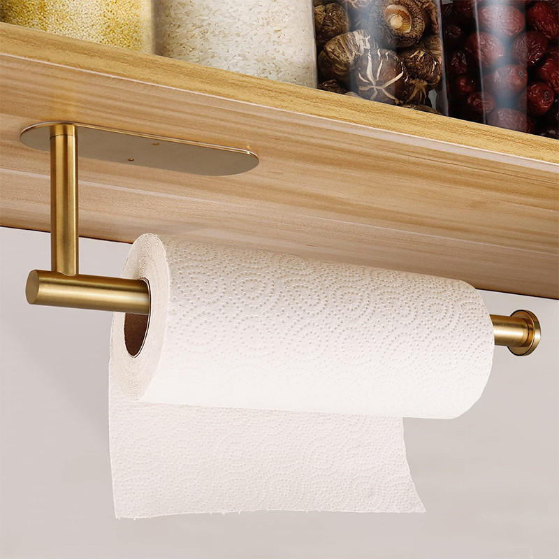 Louislifebliss Self Adhesive Tsue Holder Punch-free Roll Paper Holder ...