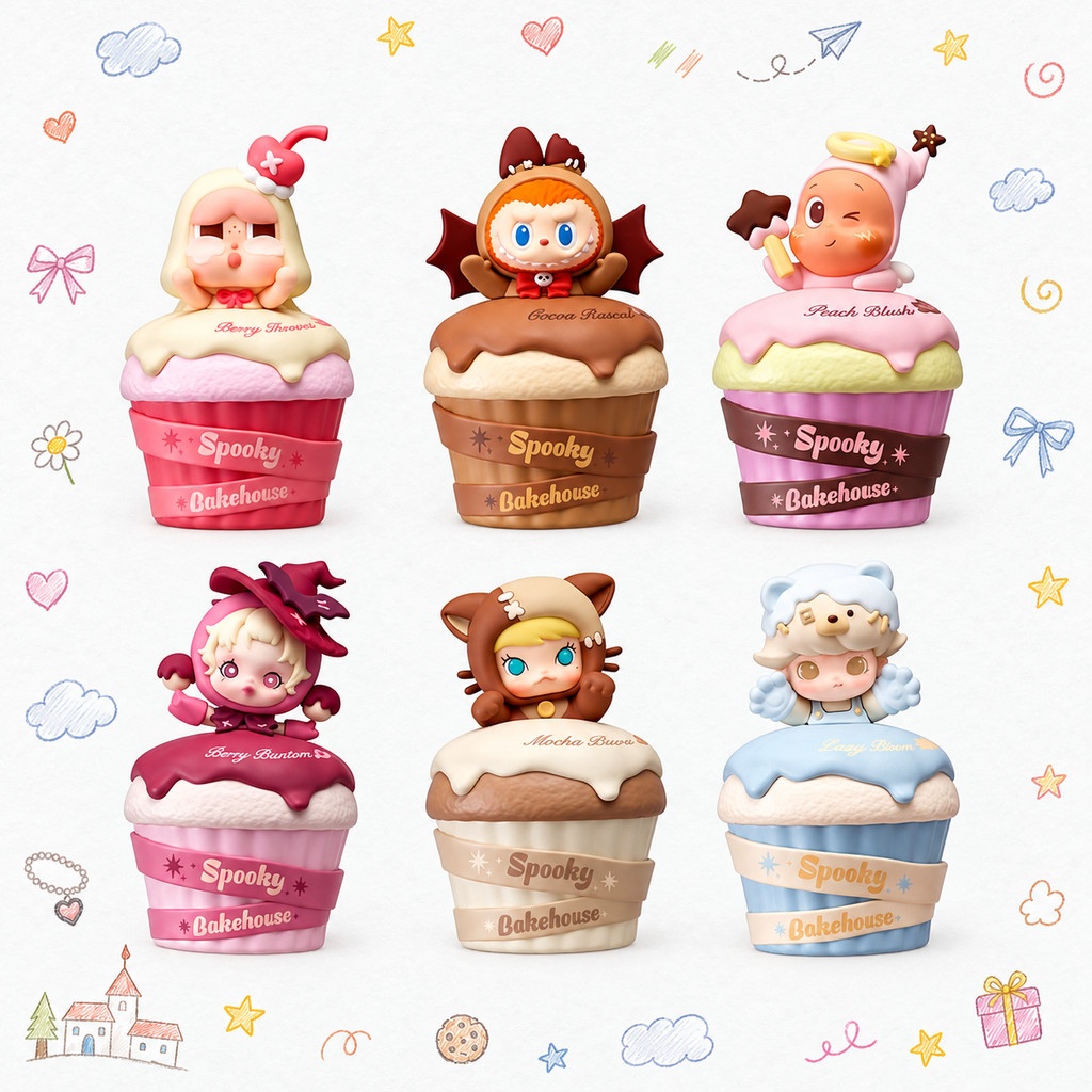 POP MART Monster Bakery Series Projection Night Light Mystery Box ...