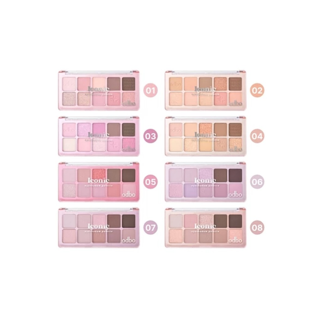 ♦️ของแท้·ส่งด่วน·ถูก♦️Odbo Iconic Eyeshadow Palette #OD2029 โอดีบีโอ ไอโคนิค อายแชโดว์ พาเลท x 1 ชิ้น dayse