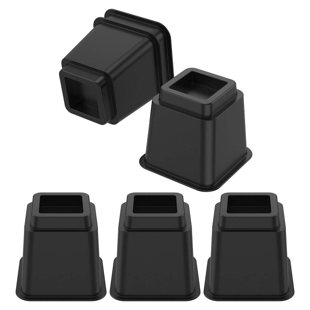 6 ชิ้น Anti Slip เตียงยกบล็อกเตียง Riser เฟอร์นิเจอร์ Stable Riser มัล ...