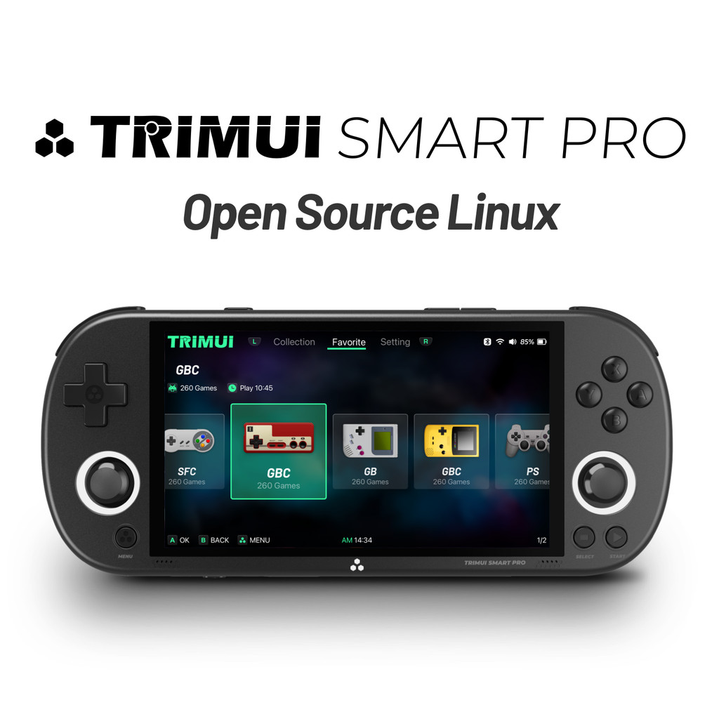 Smart Pro เกมคอนโซลมือถือ 4.96IPS หน้าจอ Linux ระบบจอยสติ๊ก RGB Light ...