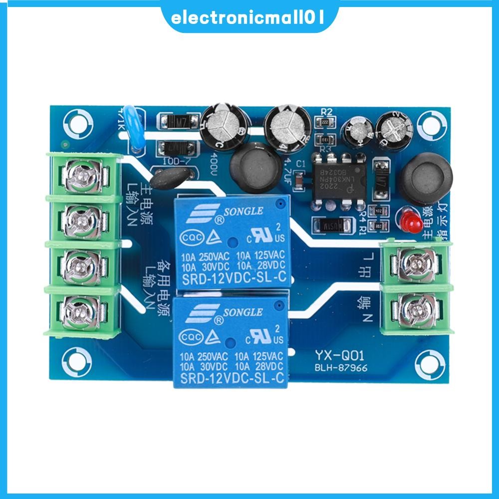 220V 2 Way Power Automatic Switcher Module 10A Conversion Controller ...