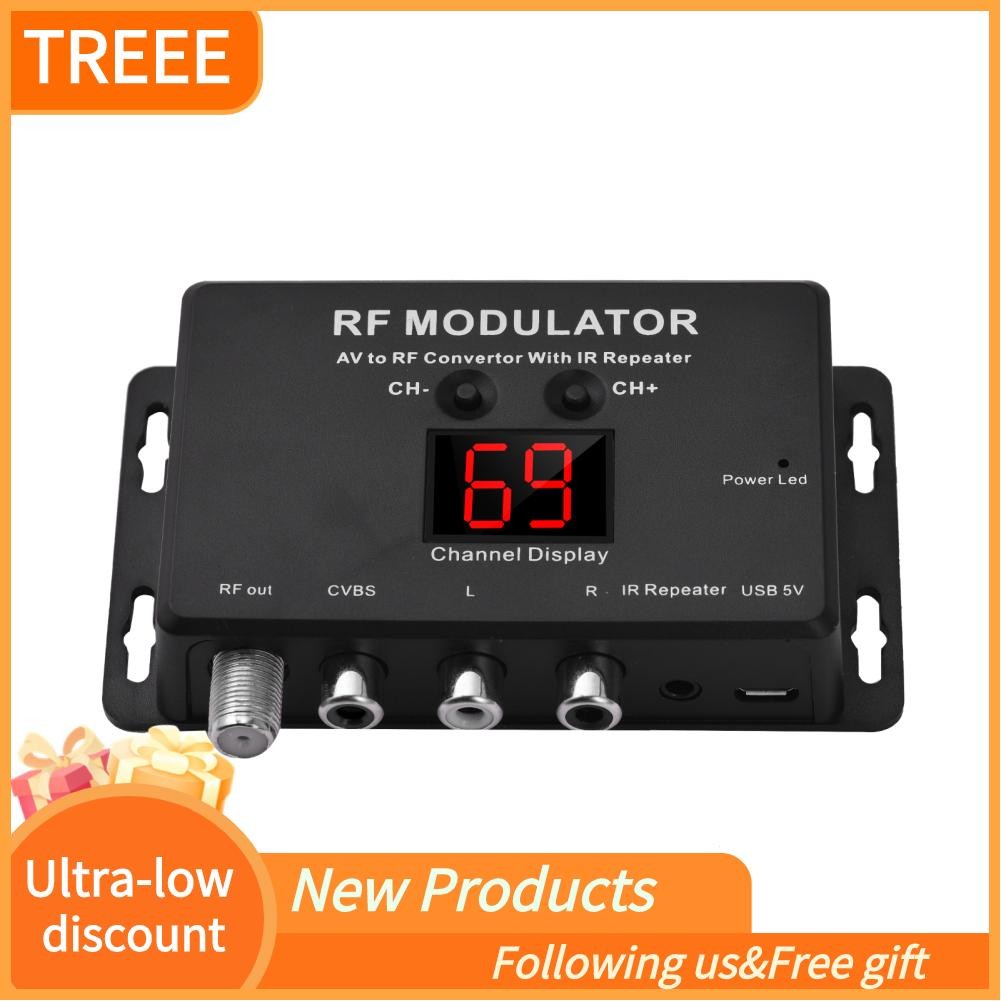 treee RF Modulator พร้อม IR Repeater Compact AV เป็น Converter | Shopee ...