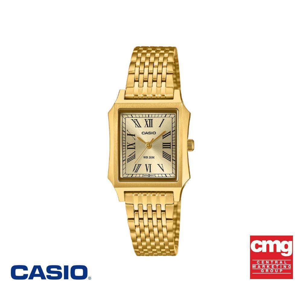 CASIO นาฬิกาข้อมือ CASIO  รุ่น LTP-B190G-9BVDF สายสเตนเลส สีทอง