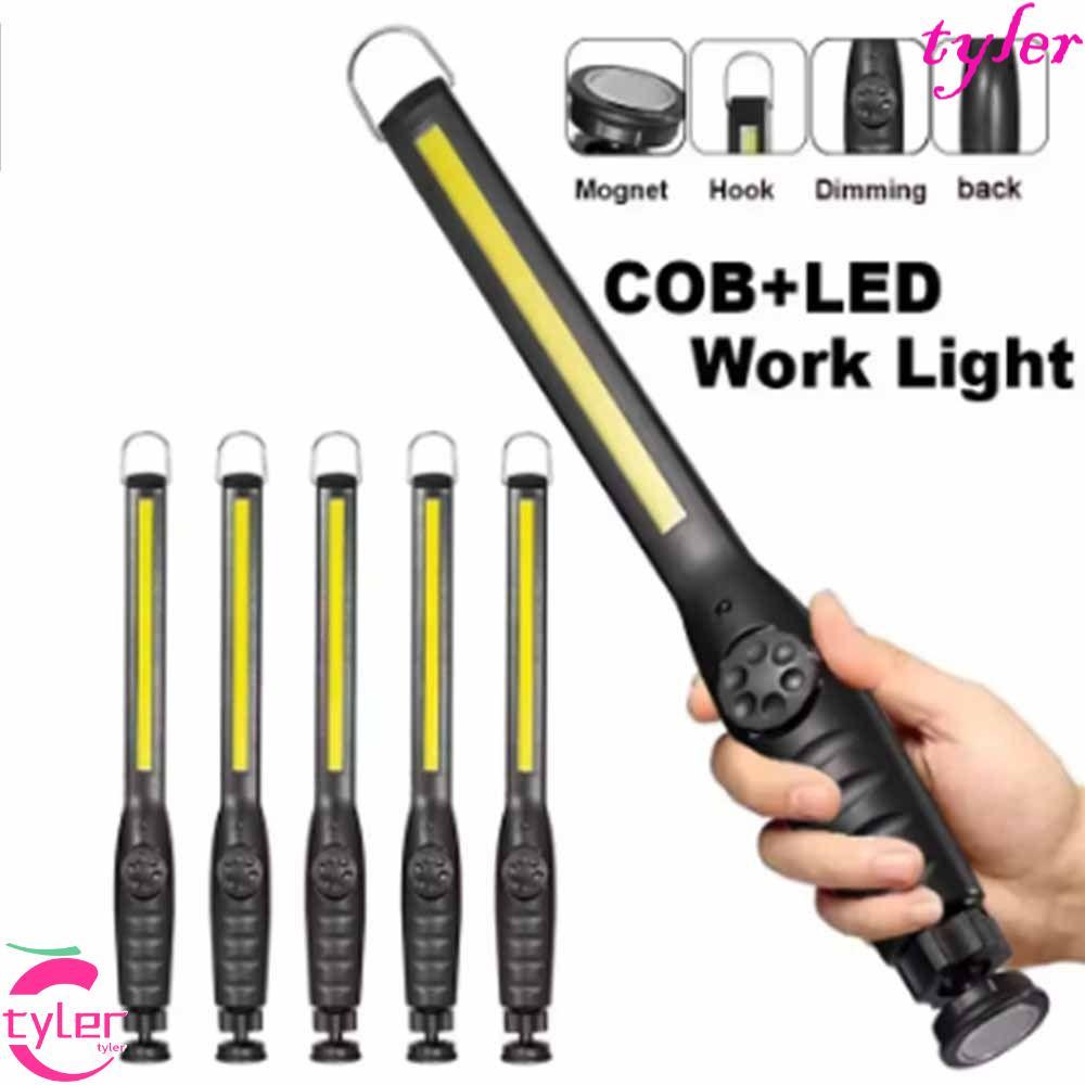 TYLER ไฟ LED ทํางาน, ชาร์จ USB พร้อมไฟฉายแม่เหล็ก, ไฟฉาย 360°ฐานหมุนการ ...