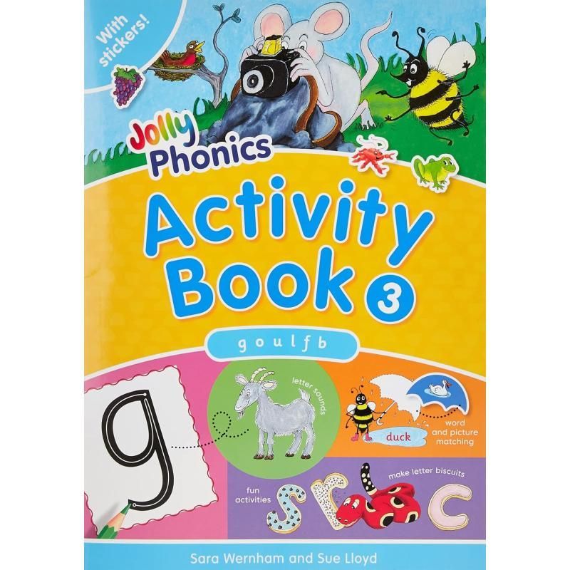 หนังสือกิจกรรม Jolly Phonics 3 拼乐天然 ผู้อ่านอ่านคู่มือหนังสือ 3 เขียนหนังสือ 图书
