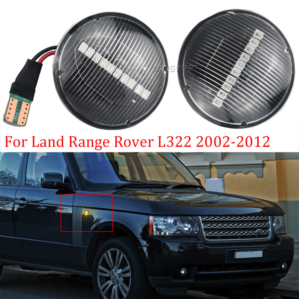 1 คู่ด้านข้าง Marker ไฟเลี้ยว LED สําหรับ Land Range Rover L322 2002 ...