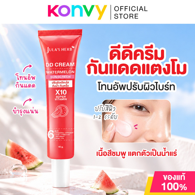 Jula's Herb จุฬาเฮิร์บ DD Cream Watermelon Sunscreen ดีดีครีมแตงโม กันแดดแตงโม