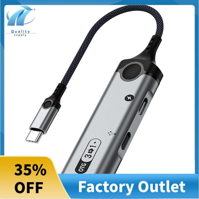 ภายนอก U Disk Card Reader อะแดปเตอร์ OTG 3in1 Type-C USB Converter ...