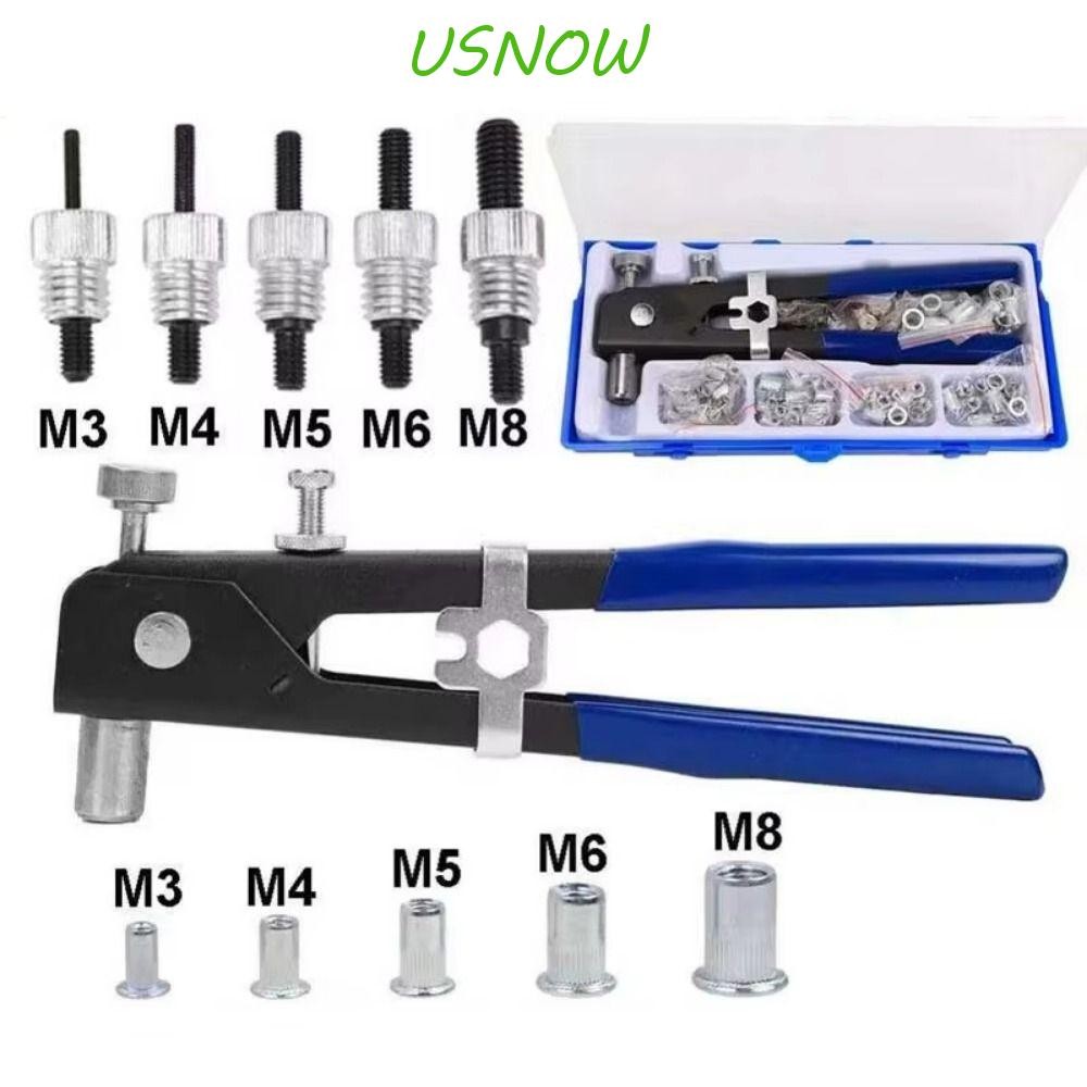 USNOW 86 ชิ้น Rivet Nut ชุดเครื่องมือ, เมตริกถั่ว Assortment M3/M4/M5 ...