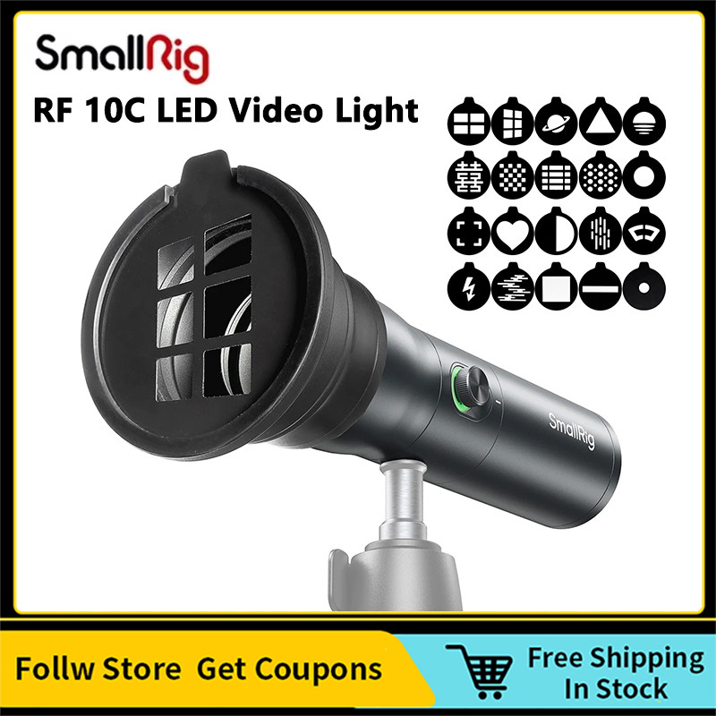 SmallRig RF 10C แบบพกพา Focusable LED Video Light พร้อมฟิลเตอร์ไฟ 20 ...