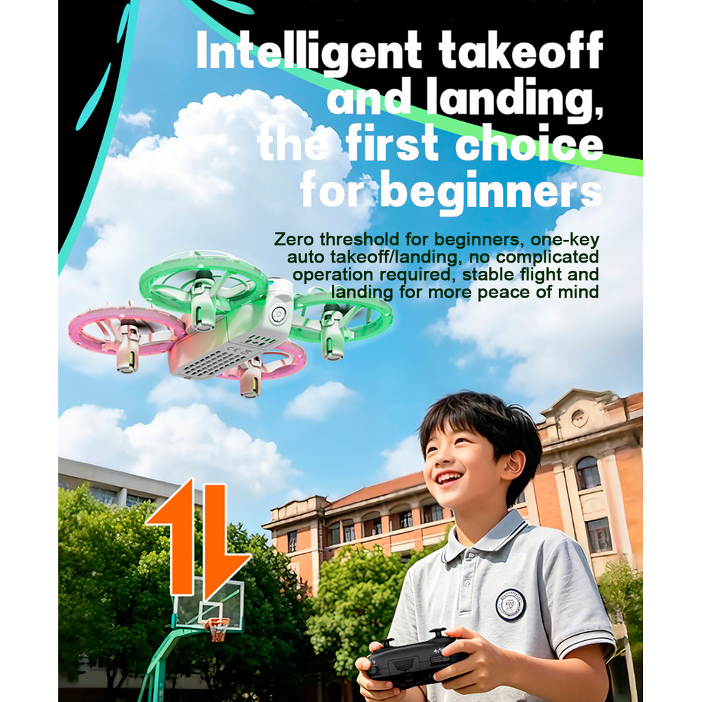 JJRC H143 Mini Drone Anti Crash Beginner RC Quadcopter One Key Takeoff ...