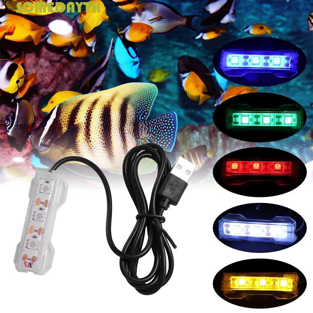 SOMEDAY Fish Tank Light USB ชาร์จ Aquarium LED Light โคมไฟ LED สําหรับ ...