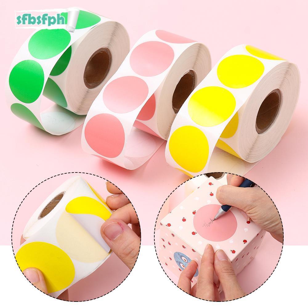 SFBSFPH Circle Thermal Sticker Multicolor Direct Thermal Label Thermal ...