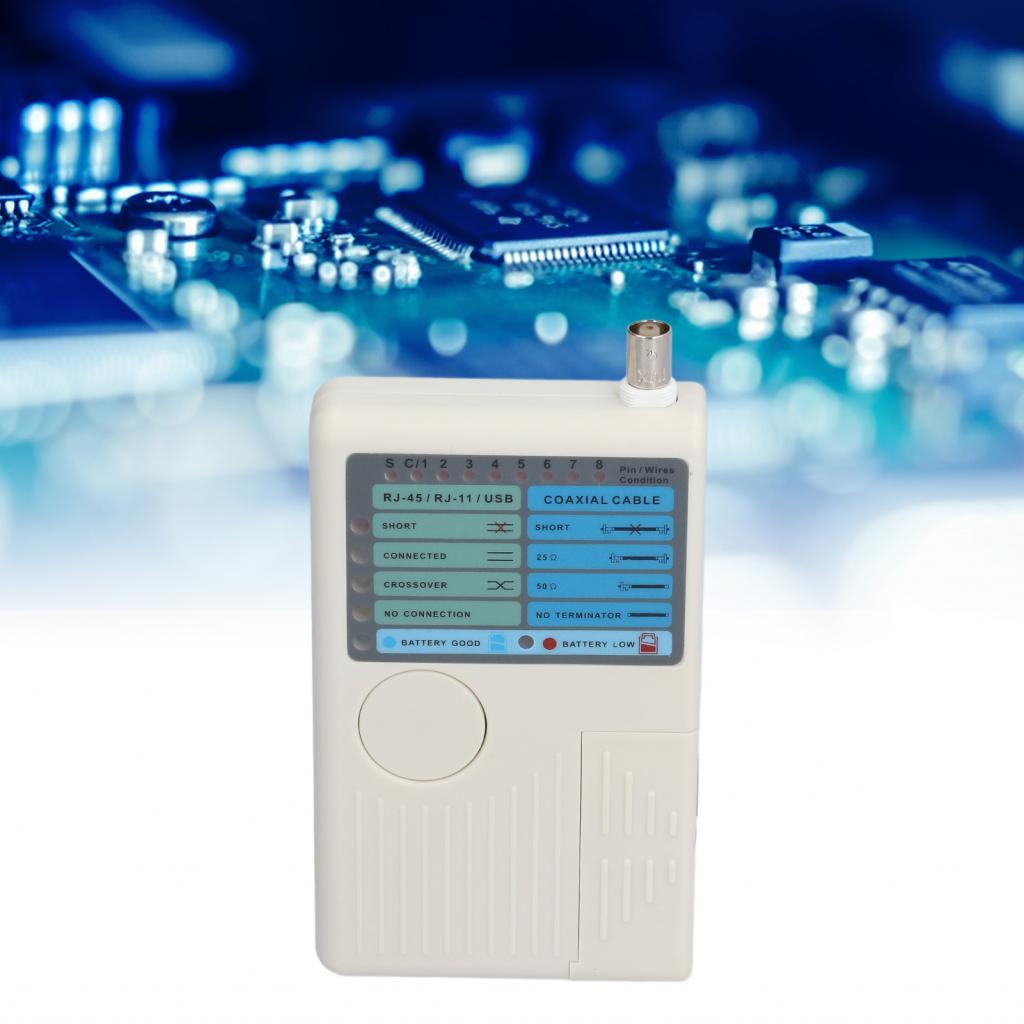 เครื่องทดสอบสายเคเบิลเครือข่าย Buzzer เครื่องทดสอบมัลติฟังก์ชั่น 4 in 1 ...