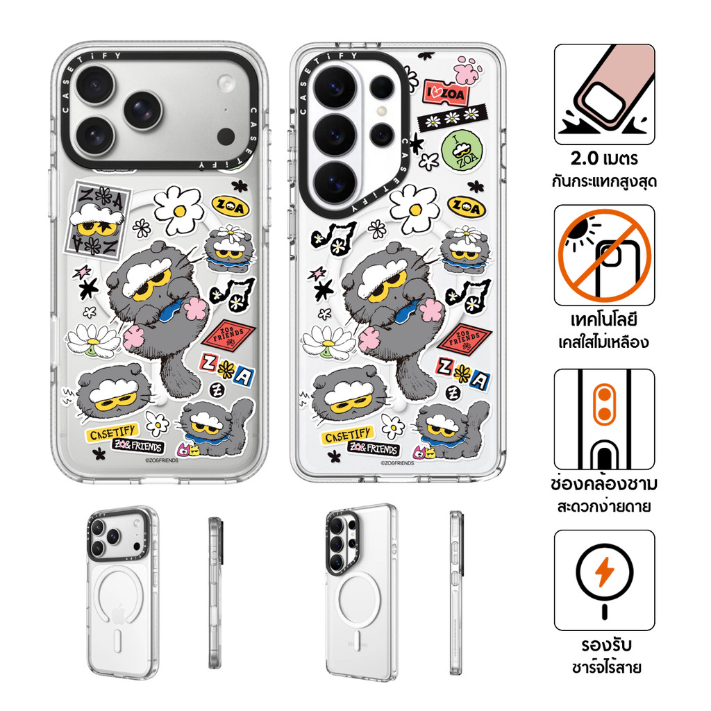 เคสมือถือ CASETiFY | ZOA Sticker Case [ZO&FRIENDS] For iPhone