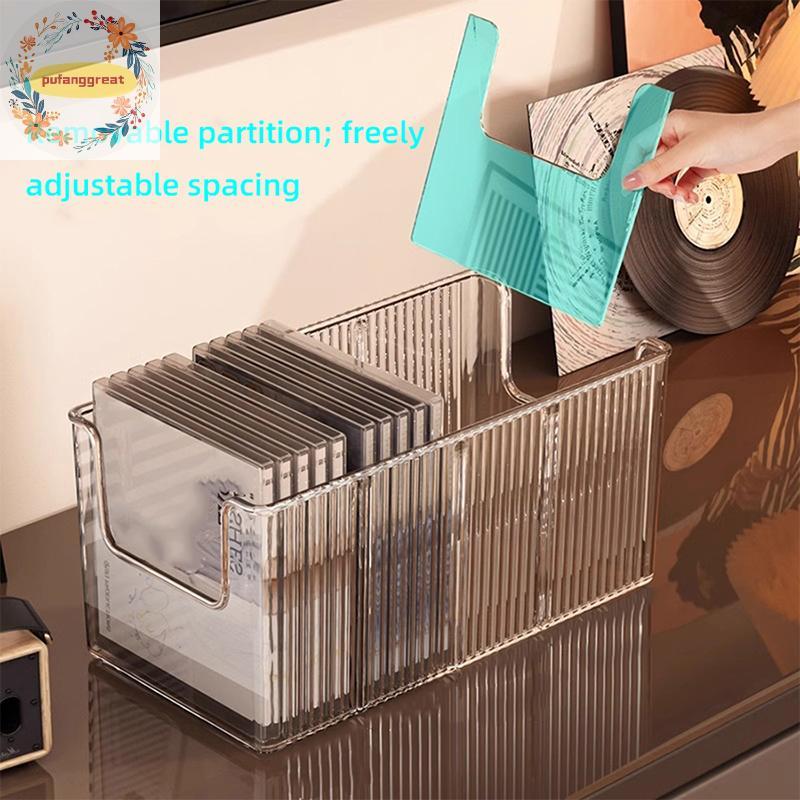 Pufanggreat CD Disc Rack Desktop Disc Black Vinyl Record Magnetic Tape ...