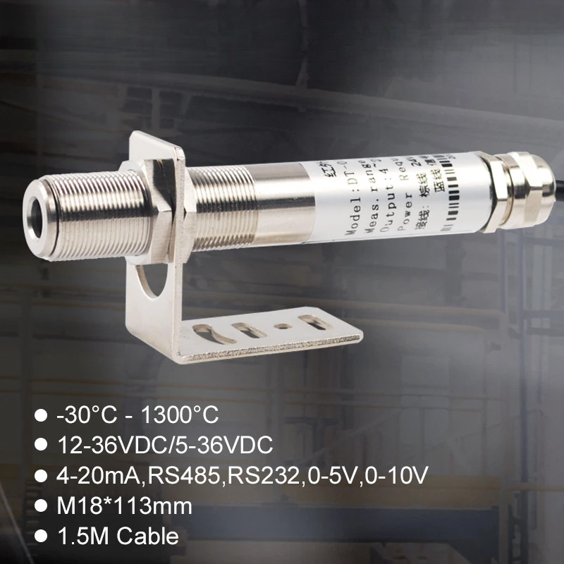 4-20mA Output Infrared Temperature Sensor Non-Contact Industrial High ...