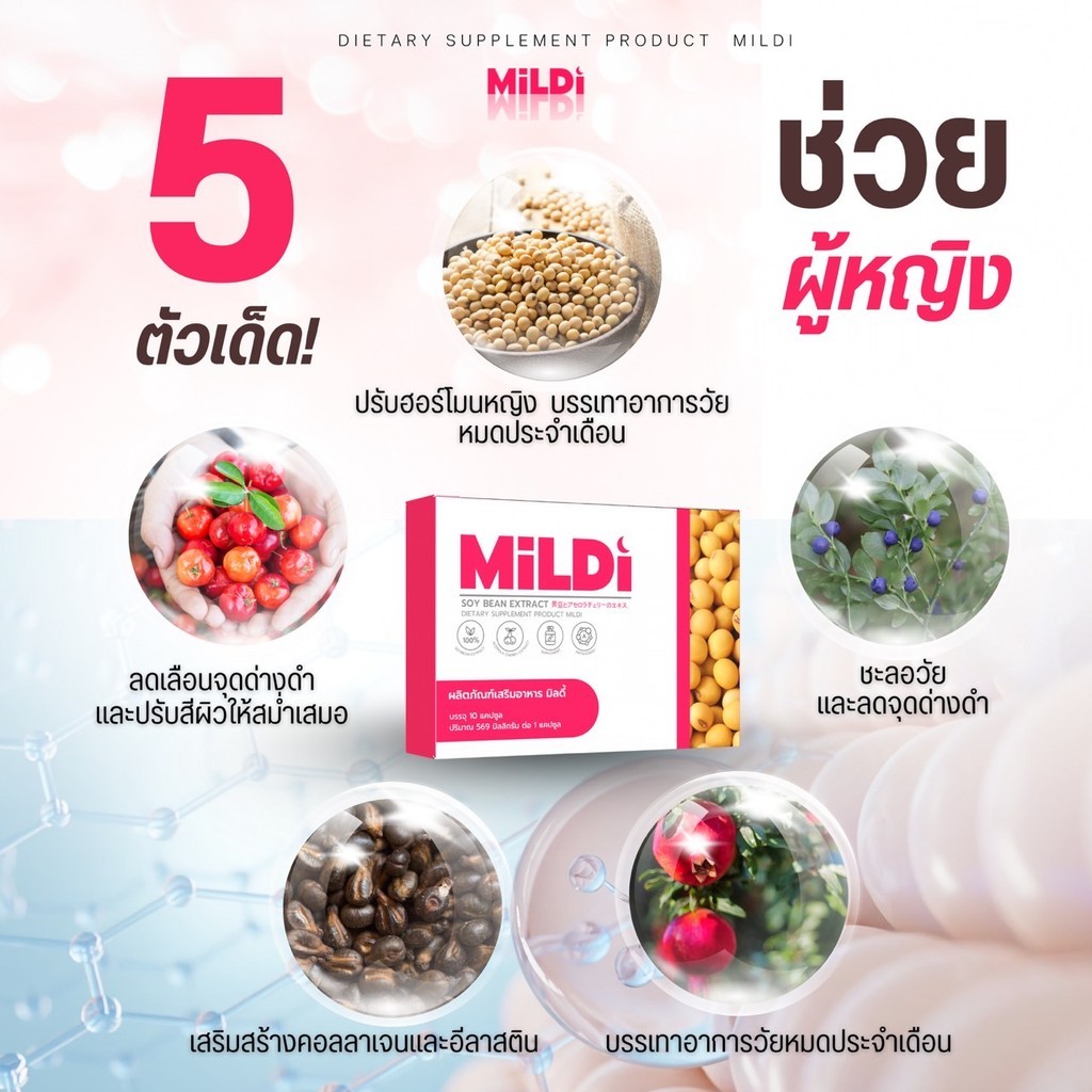 [ ของแท้ร้านบริษัท ] 1 แถม 1 MILDI มิลดี้ ช่วยยกกระชับ น้องสาวกระชับ ลด ...
