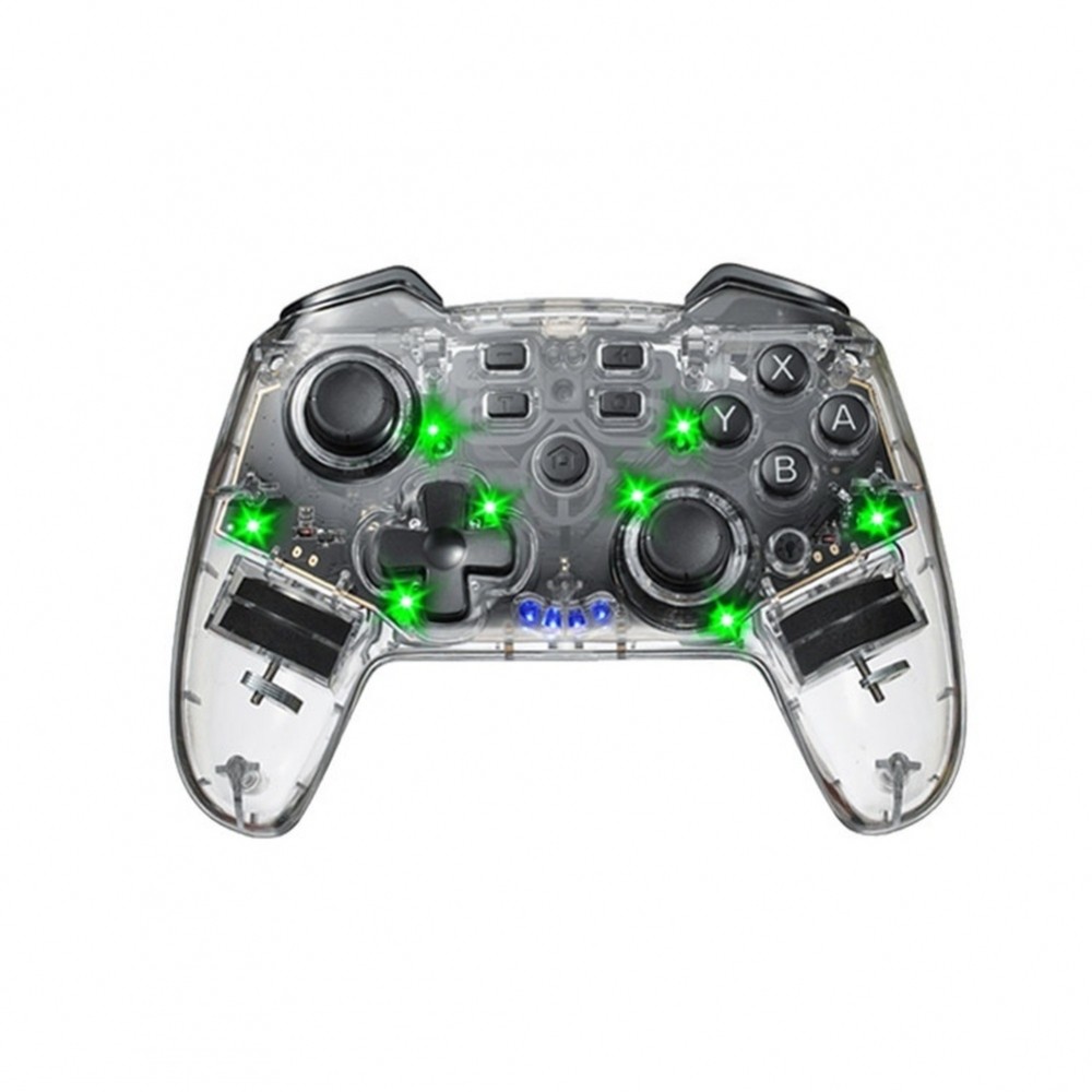 Transparent Wireless Controller for Switch and Lite with Turbo and LED ...