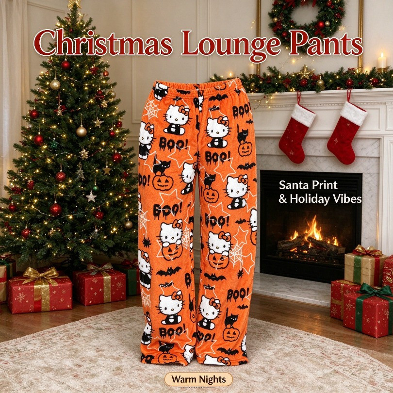 Spiderman Flannel ชุดนอนกางเกงนุ่มหลวม Warm Home กางเกงฮาโลวีนเครื่อง ...
