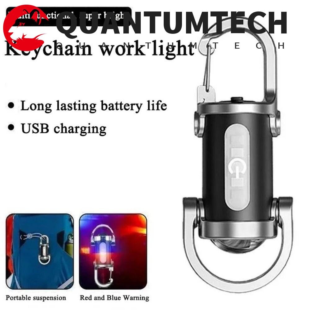 QuantumTech ไฟฉายพวงกุญแจ LED ความสว่างสูง ชาร์จด้วยUSB ปรับแสงได้7 ...