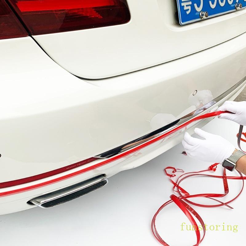 FUN หนา PVC รถขอบประตูป้องกัน Guards บัฟเฟอร์ Trim แถบป้องกันรอยขีดข่วน ...