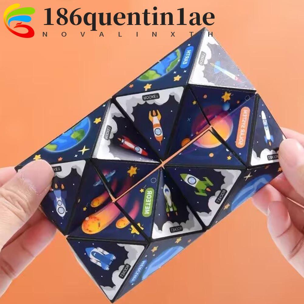 QUENTIN1AE Magic Cube, การ์ตูน 3D หมุน Intelligence Cube Magic ของเล่น ...