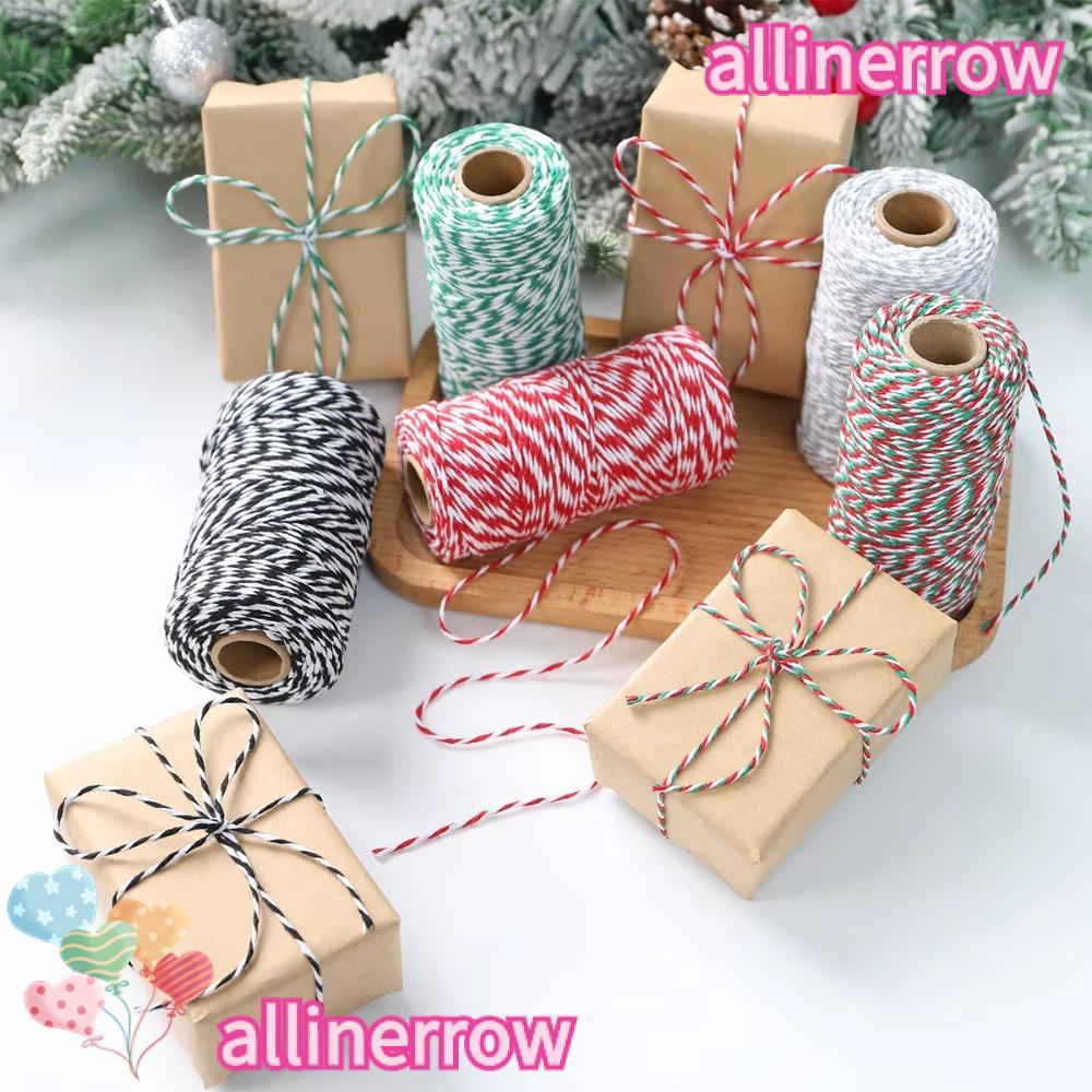 ALLINERROW เชือกห่อ, DIY 100M Cotton Cords Rop, Handmade Gift Box บรรจุ ...