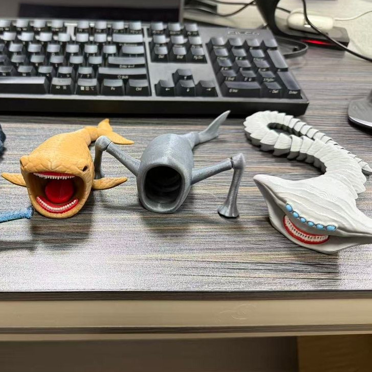 3D การพิมพ์ของเล่น Action Figure Sea Monster Ghost Leviathan Bloop El ...