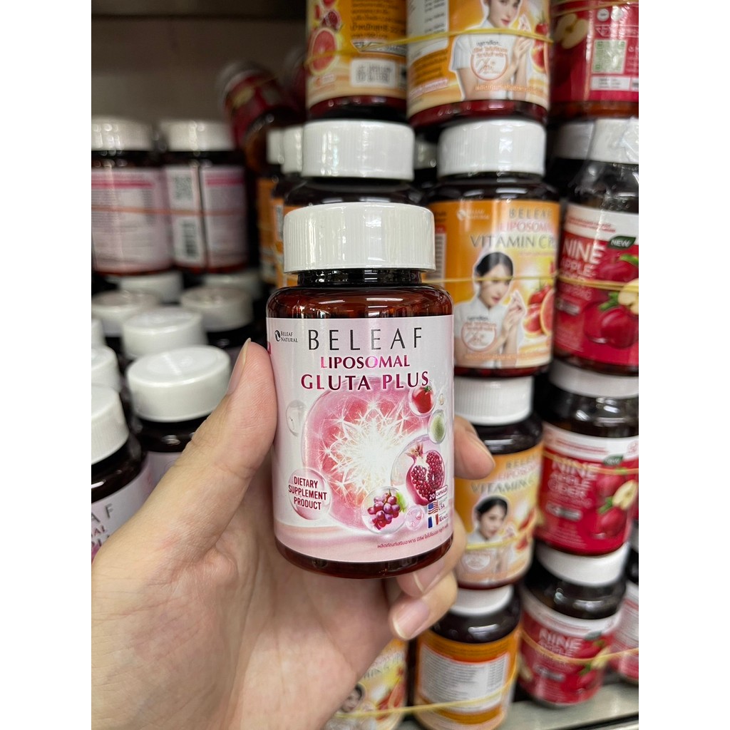 Beleaf Liposomal Gluta Plus 20 Capsules ผลิตภัณฑ์เสริมอาหารบีลีฟ ไลโปโซ ...