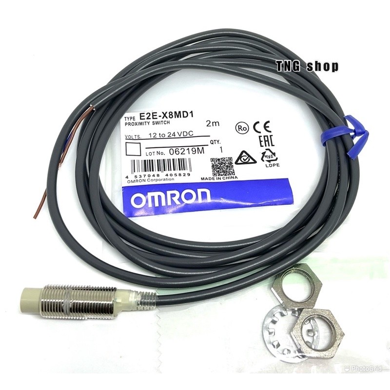 E2E-X8MD1 sensor เซ็นเซอร์ จับโลหะ proximity 2สาย DC12-24V M12 ชนิด NO ...